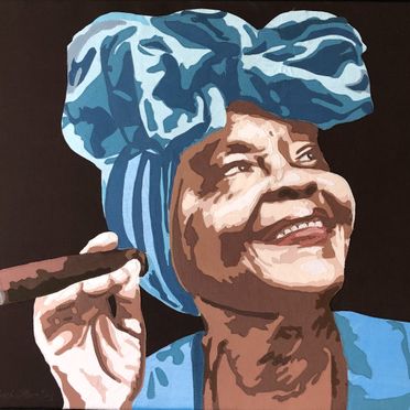 Kvinde fra Cuba med cigar